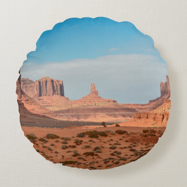 Wüste des Westerns Rundes Kissen (Vorderseite)