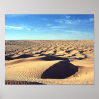 Wüste Desolate Hot Blue Sky Cloud Poster
