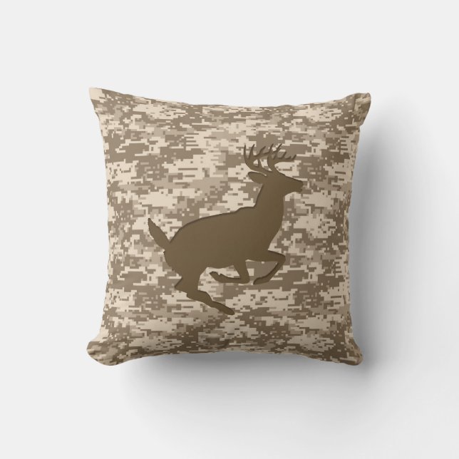 Wüste Digital Camouflage Deer Camouflage Muster Kissen (Vorderseite)
