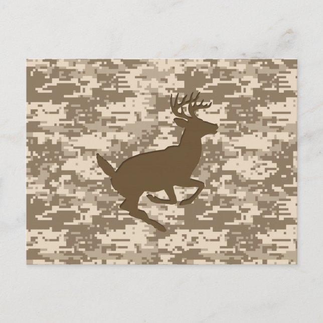 Wüste Digital Camouflage Deer Camouflage Muster Postkarte (Vorderseite)