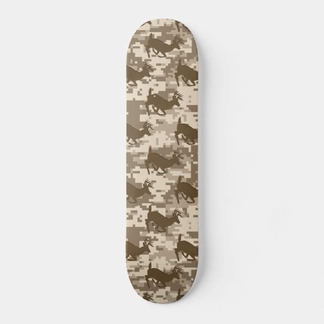 Wüste Digital Camouflage Deer Camouflage Muster Skateboard (Vorderseite)