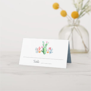 Wüste Dream Cactus Floral Wreath Monogram Wedding Platzkarte