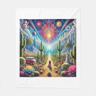Wüste Dreamscape: Oase unendlicher Wunder Fleecedecke