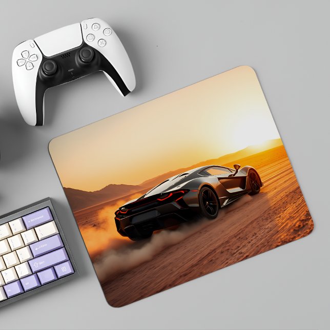 Wüste Dune Racer: Supercar Sunset Adventure Mousepad (Von Creator hochgeladen)