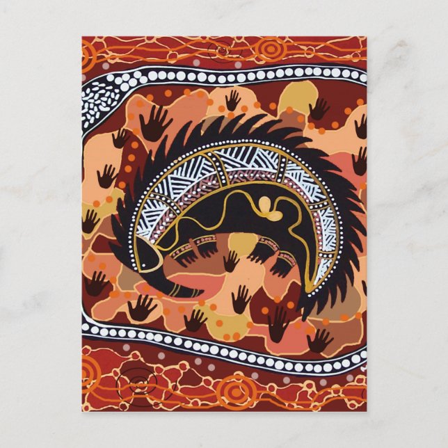 Wüste Echidna Dreaming Postkarte (Vorderseite)