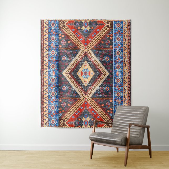Wüste Echoes: Südwestliches Boho-Erbe Wandteppich (Beispiel)