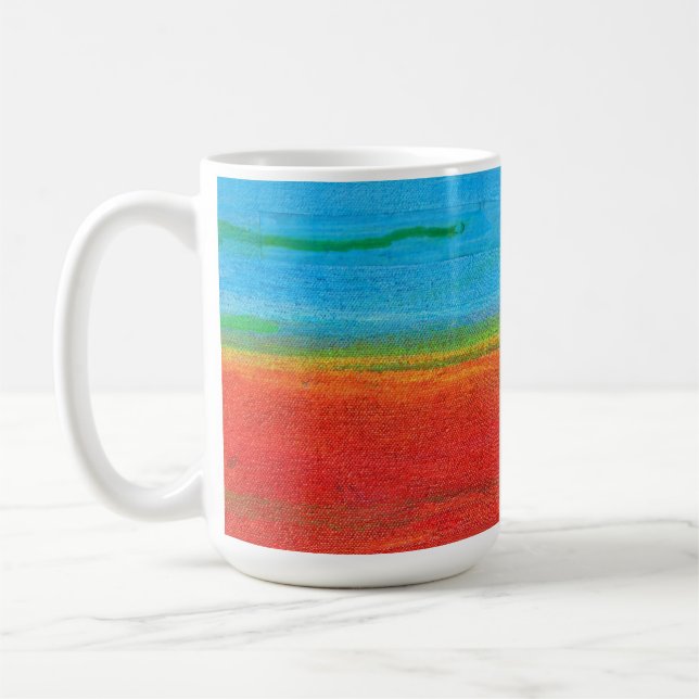 Wüste Horizon blauer Himmel Orange Sand abstrakt Kaffeetasse (Links)