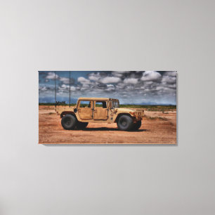 Wüste Humvee - feine Kunst-Leinwand-Druck Leinwanddruck