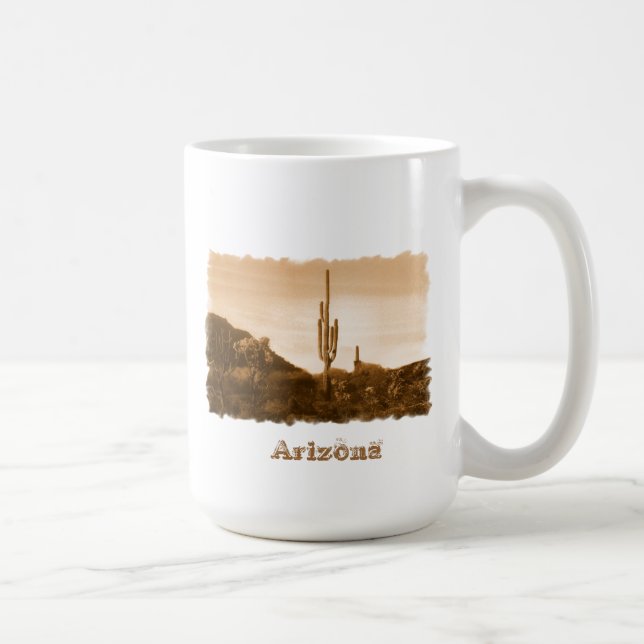 Wüste in Sepia, Arizona Tasse (Rechts)