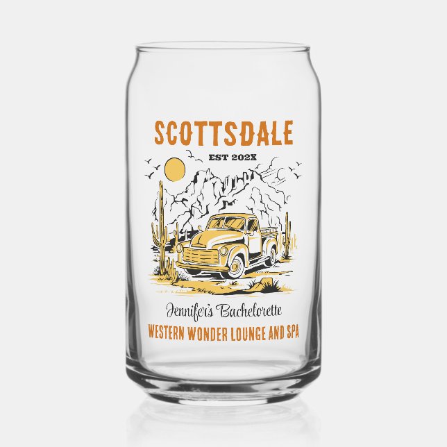 Wüste Junggeselinnen-Abschied Girls Weekend Custom Dosenglas (Vorderseite)