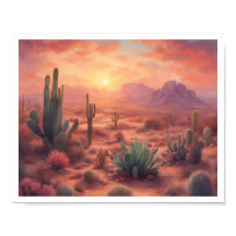 Wüste Landschaft Sequoia Kaktus Sonnenaufgang
