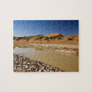 Wüste Landschaft von Namib bei Sossusvlei füllte Puzzle