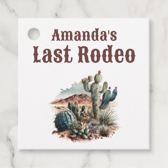 Wüste Last Rodeo Scottsdale Bachelorette Weekend Geschenkanhänger (Vorderseite)