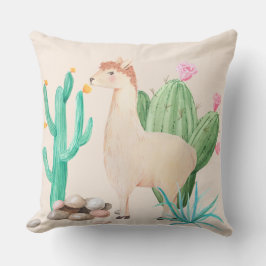 Wüste LIama Cactus Blume Nature Kissen