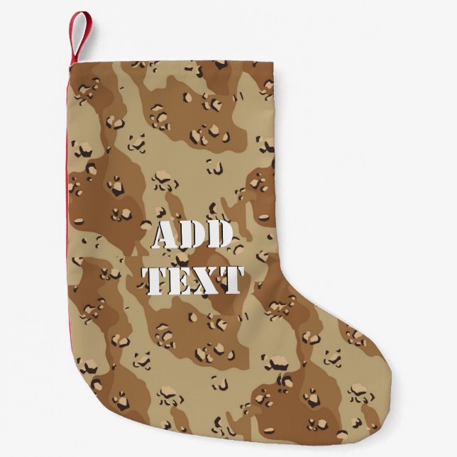 Wüste Military Camouflage Pattern Kleiner Weihnachtsstrumpf (Vorderseite)