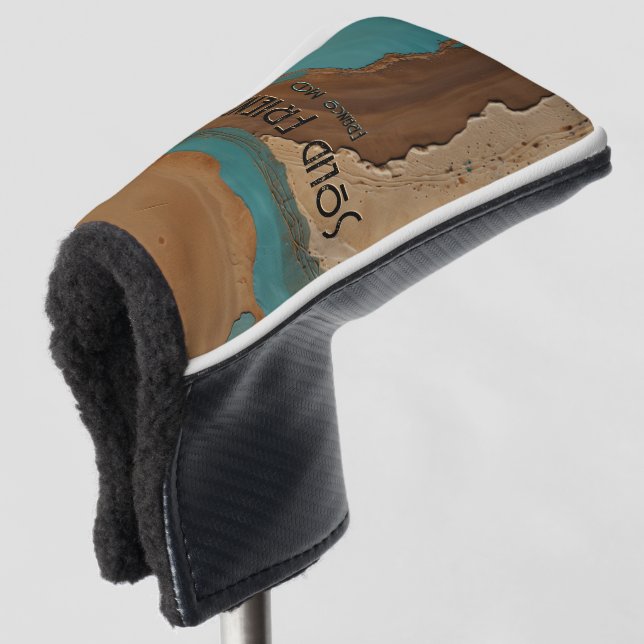 Wüste Mirage Earthy Dunes Oasis Magic Text Golf Headcover (3/4 Vorderseite)