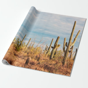 Wüste mit Saguaro-Kakteen Geschenkpapier