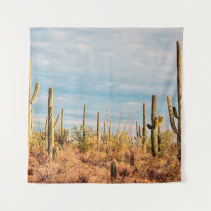 Wüste mit Saguaro-Kakteen Wandteppich