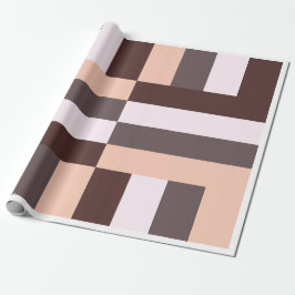 Wüste Mocha Geometric Wrapping Paper Geschenkpapier