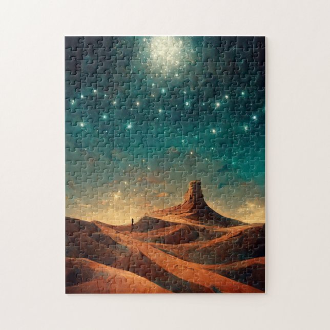Wüste Night Fantasy Landscape Sci-Fi Puzzle (Vertikal)