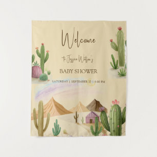 Wüste Oh Cactus Boy Boho Arch Baby Shower Wandteppich