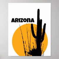 Wüste-Pflanze-Silhouette Arizona | Poster