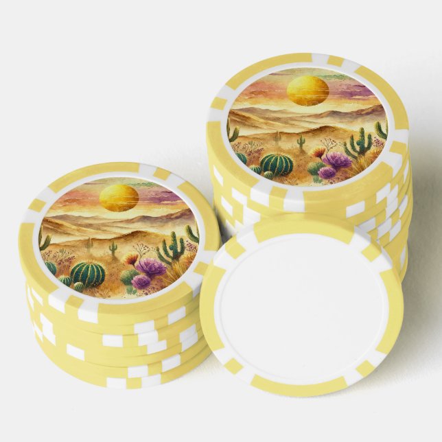 Wüste Pokerchips (Stapel)