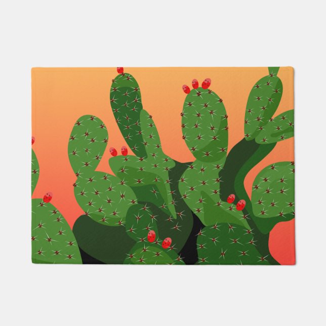 Wüste Prickly Birne Sunset Door Mat Fußmatte (Vorderseite)