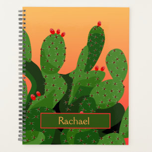 Wüste Prickly Pear Cactus Sunset Personalisiert Planer