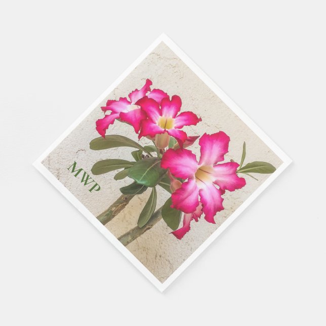 Wüste Rose Blume Paper Napkin Serviette (Ecke)