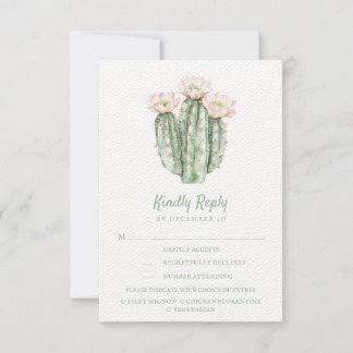 Wüste Rose Cactus | Kindly Reply | Optionen RSVP Karte