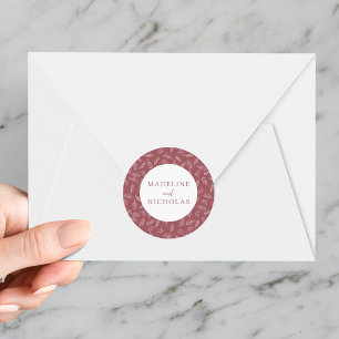 Wüste Rose Moderne Minimalistische botanische Hoch Runder Aufkleber