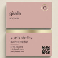 Wüste Rose QR Code Imitats Gold Foil Monogram