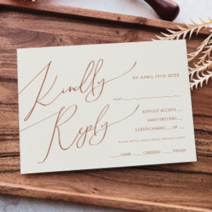 Wüste   RSVP Karte mit Beige Menü