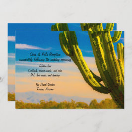Wüste Saguaro Cactus Wedding Reception Template Einladung