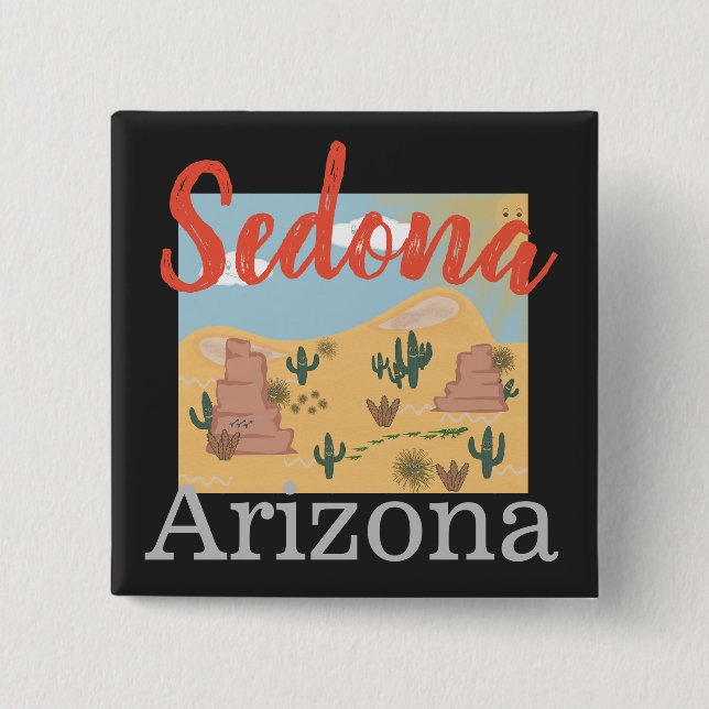 Wüste Sedona Arizona Button (Vorderseite)