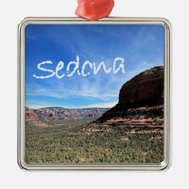 Wüste Sedona Arizona Ornament Aus Metall (Vorne)