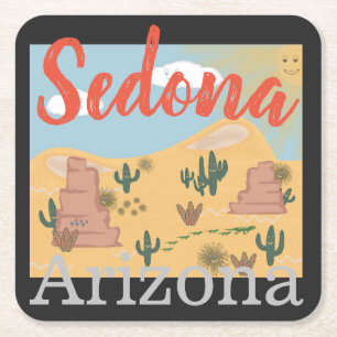 Wüste Sedona Arizona Rechteckiger Pappuntersetzer
