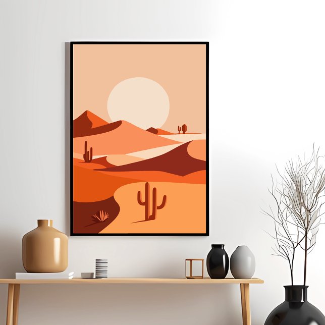Wüste Serenity Cactus Sunset Vibes Poster (Von Creator hochgeladen)