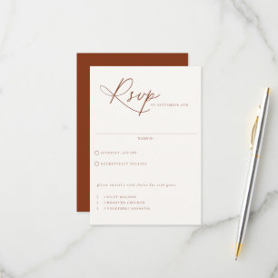 Wüste Sienna Meal Choice Wedding RSVP Card