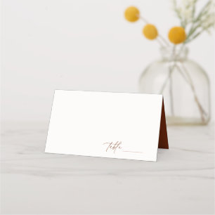 Wüste Sienna Minimalistisch Wedding Platzkarte