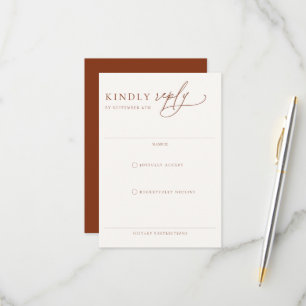 Wüste Sienna Moderne Minimalistische Hochzeitskart RSVP Karte