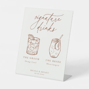 Wüste Sienna Signature Drinks Sockelschild