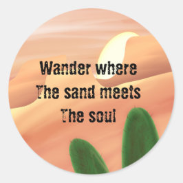 Wüste Soul Wanderer Runder Aufkleber