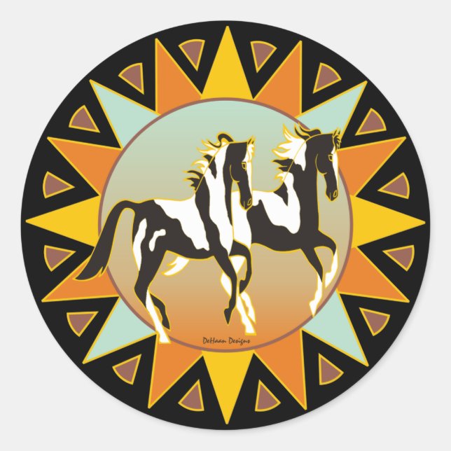 Wüste Star Paint Horse Sticker (Vorderseite)