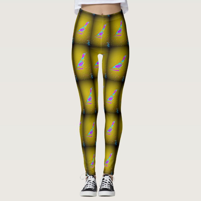 Wüste stehend gelb leggings (Vorderseite)