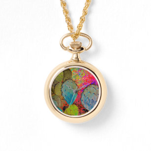 Wüste Südwestsukkulente Kaktus Abstrakt Armbanduhr