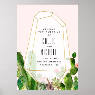 Wüste Sukkulent Custom Wedding Poster