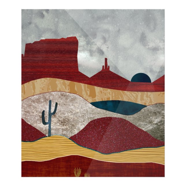 Wüste Sunrise Fotodruck (Vorne)