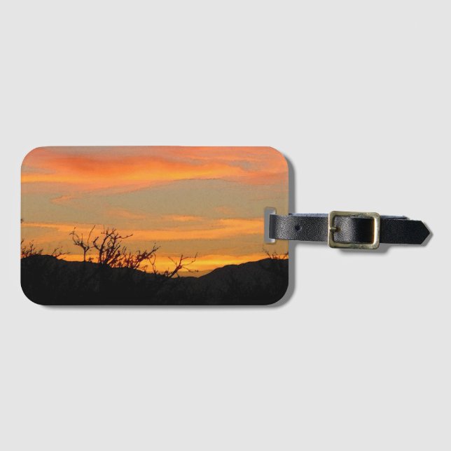 Wüste Sunrise Gepäckanhänger (Vorderseite (Horizontal))